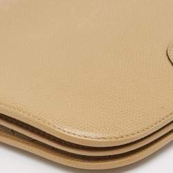 مملوكة مسبقًا Dior Beige Honeycomb Monogram Coated Canvas and Leather Flap Crossbody Bag