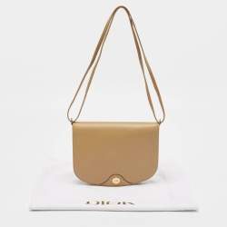 مملوكة مسبقًا Dior Beige Honeycomb Monogram Coated Canvas and Leather Flap Crossbody Bag