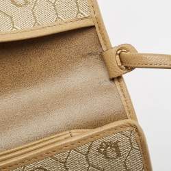 مملوكة مسبقًا Dior Beige Honeycomb Monogram Coated Canvas and Leather Flap Crossbody Bag