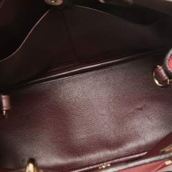 Pre Owned Dior Red Leather Small Diorissimo Tote