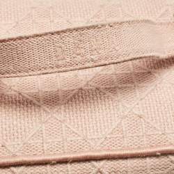Pre Owned Dior Light Pink Canvas D Lite Vanity Case Bag