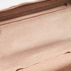 Pre Owned Dior Light Pink Canvas D Lite Vanity Case Bag