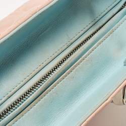 Pre Owned Dior Multicolor Cannage Leather and Python Medium Lady Dior Tote