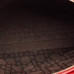 Pre Owned Dior Red Cannage Leather Large Lady Dior Tote