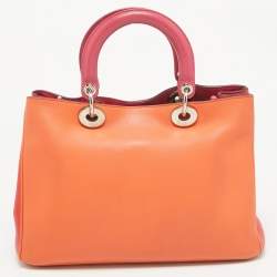 Dior Tricolor Leather Medium Diorissimo Shopper Tote