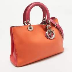 Dior Tricolor Leather Medium Diorissimo Shopper Tote