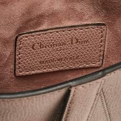 Pre Owned Dior Pink/Black Leather Saddle Belt Bag