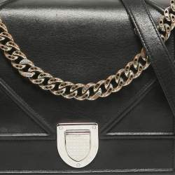 Dior Black Leather Medium Diorama Shoulder Bag