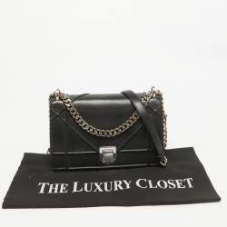 Dior Black Leather Medium Diorama Shoulder Bag