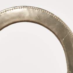 Pre Owned Dior Gold Microcannage Patent Leather Medium Lady Dior Tote