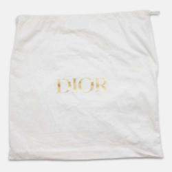 Dior White/Black Canvas Miss Dior Allover Embroidery Book Tote Bag