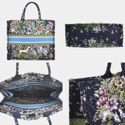 Dior Multicolor Canvas Embroidered Large D-Constellation Book Tote Bag 