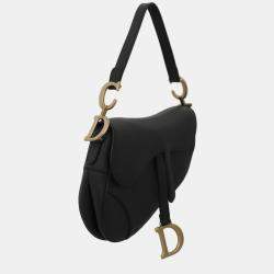 Christian Dior Black Leather Saddle Bag