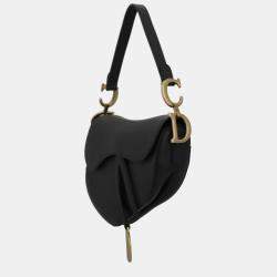 Christian Dior Black Leather Saddle Bag