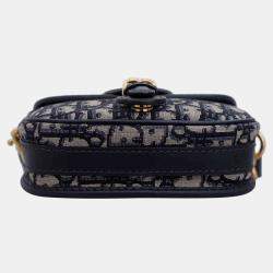 Christian Dior Dark Blue Small Oblique Bobby Bag