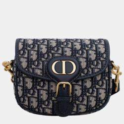 Christian Dior Dark Blue Small Oblique Bobby Bag