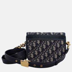 Christian Dior Dark Blue Small Oblique Bobby Bag