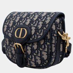 Christian Dior Dark Blue Small Oblique Bobby Bag