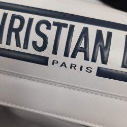 Pre Owned Christian Dior White/ Blue Small DiorCamp Messenger Bag