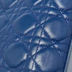 Pre Owned Dior Multicolor Cannage Leather Medium Lady Dior Tote