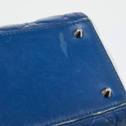 Pre Owned Dior Multicolor Cannage Leather Medium Lady Dior Tote