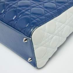 Pre Owned Dior Multicolor Cannage Leather Medium Lady Dior Tote