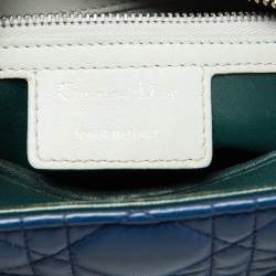 Pre Owned Dior Multicolor Cannage Leather Medium Lady Dior Tote