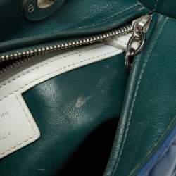 Pre Owned Dior Multicolor Cannage Leather Medium Lady Dior Tote