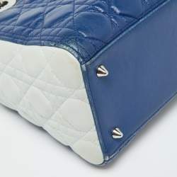 Pre Owned Dior Multicolor Cannage Leather Medium Lady Dior Tote