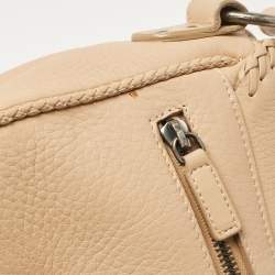 Pre Owned Dior Beige Leather Mini Gaucho Crossbody Bag