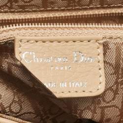 Pre Owned Dior Beige Leather Mini Gaucho Crossbody Bag