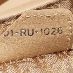 Pre Owned Dior Beige Leather Mini Gaucho Crossbody Bag