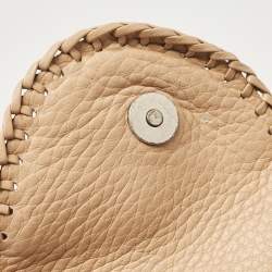 Pre Owned Dior Beige Leather Mini Gaucho Crossbody Bag