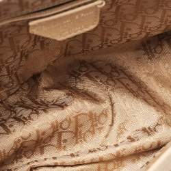 Pre Owned Dior Beige Leather Mini Gaucho Crossbody Bag