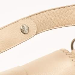 Pre Owned Dior Beige Leather Mini Gaucho Crossbody Bag