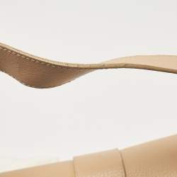 Pre Owned Dior Beige Leather Mini Gaucho Crossbody Bag