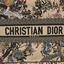 Pre Owned Dior Multicolor Embroidered Canvas Medium Garden Book Tote