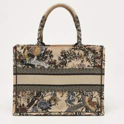 Pre Owned Dior Multicolor Embroidered Canvas Medium Garden Book Tote