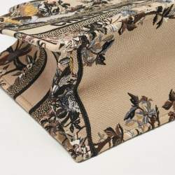 Pre Owned Dior Multicolor Embroidered Canvas Medium Garden Book Tote