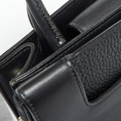 Pre Owned Dior Black Leather Mini Diorever Tote