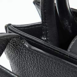 Pre Owned Dior Black Leather Mini Diorever Tote