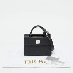 Pre Owned Dior Black Leather Mini Diorever Tote