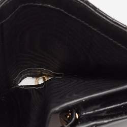 Pre Owned Dior Black Cannage Patent Leather Lady Dior Flap Card Case