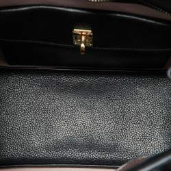Pre Owned Dior Black Leather Open Bar Tote