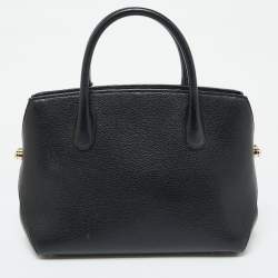 Pre Owned Dior Black Leather Open Bar Tote