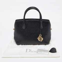 Pre Owned Dior Black Leather Open Bar Tote