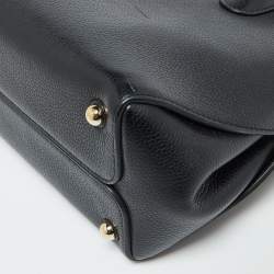 Pre Owned Dior Black Leather Open Bar Tote