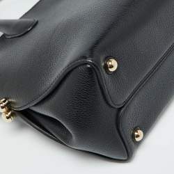 Pre Owned Dior Black Leather Open Bar Tote