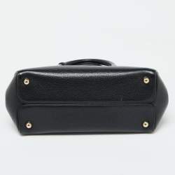 Pre Owned Dior Black Leather Open Bar Tote