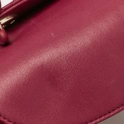 Pre Owned Dior Red Cannage Leather Small Lady Dior My ABCDior Tote